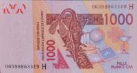 Gallery image for West African States p615Hc: 1000 Francs